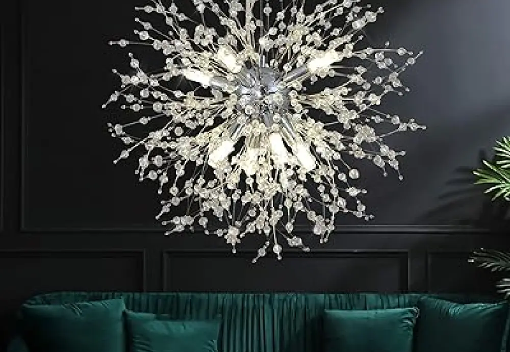 ceiling mount crystal chandelier